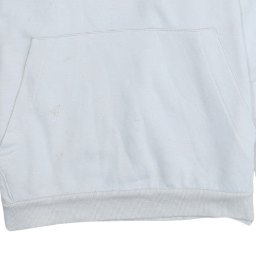 Mens UK Size XL Adidas White Pullover Hoodie