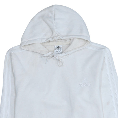 Mens UK Size XL Adidas White Pullover Hoodie