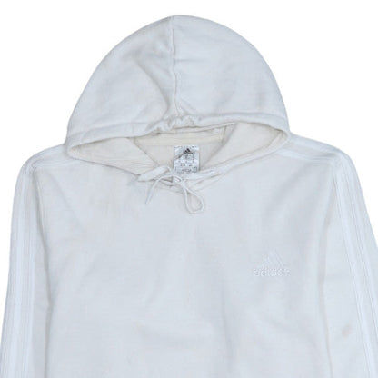 Mens UK Size XL Adidas White Pullover Hoodie