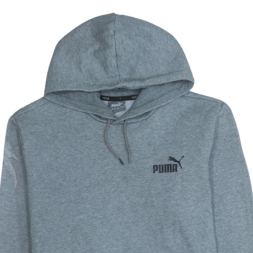 Mens UK Size M Puma Grey Pullover Hoodie