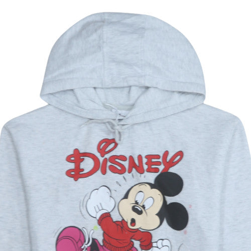 Womens UK Size XS Disney Grey Pullover Hoodie