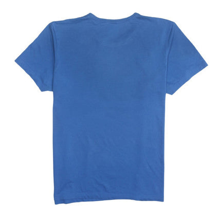 Adidas Men Blue Graphic Print XL Sports Cotton T-Shirt