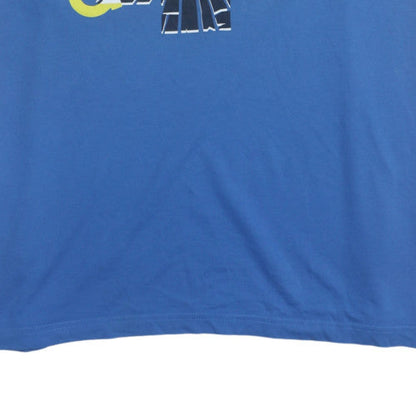 Adidas Men Blue Graphic Print XL Sports Cotton T-Shirt