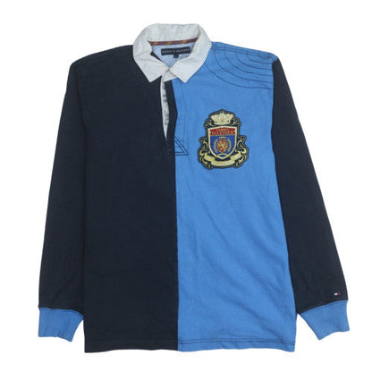 Mens UK Size M Tommy Hilfiger Blue Henley Sweatshirt