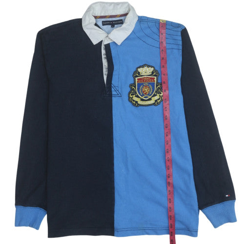 Mens UK Size M Tommy Hilfiger Blue Henley Sweatshirt