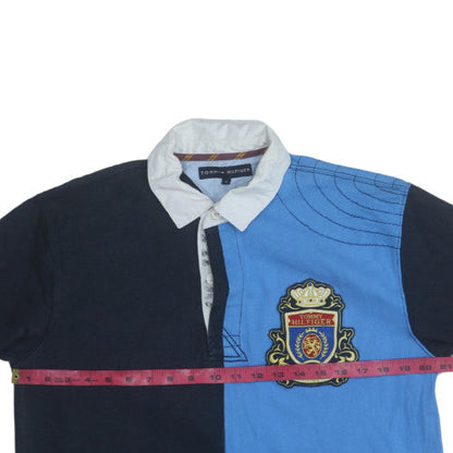 Mens UK Size M Tommy Hilfiger Blue Henley Sweatshirt