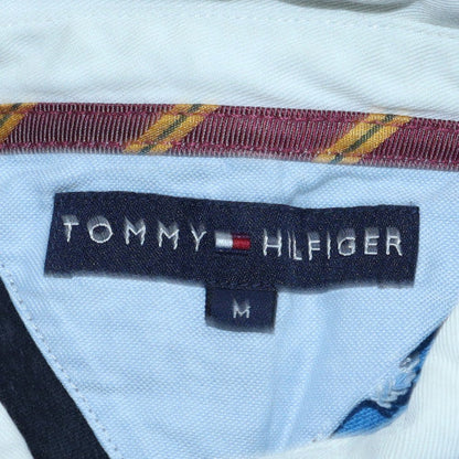 Mens UK Size M Tommy Hilfiger Blue Henley Sweatshirt