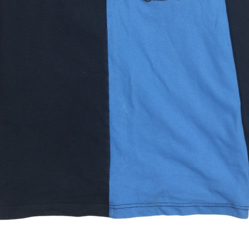 Mens UK Size M Tommy Hilfiger Blue Henley Sweatshirt