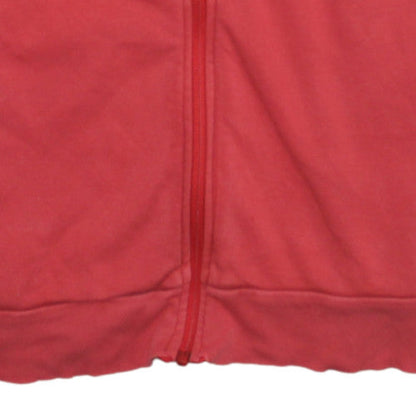 Adidas Boys Red Full Zip Hoodie 14 Years Logo Sportswear Fleece Top