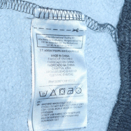 Mens UK Size M Adidas Grey Pullover Hoodie