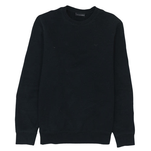 Mens UK Size L Emporio Armani Black Pullover Sweatshirt