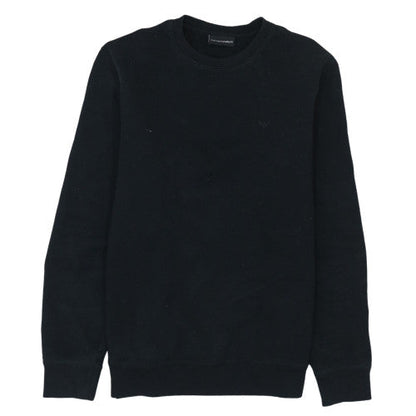 Mens UK Size L Emporio Armani Black Pullover Sweatshirt
