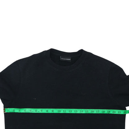 Mens UK Size L Emporio Armani Black Pullover Sweatshirt