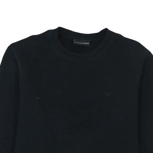 Mens UK Size L Emporio Armani Black Pullover Sweatshirt