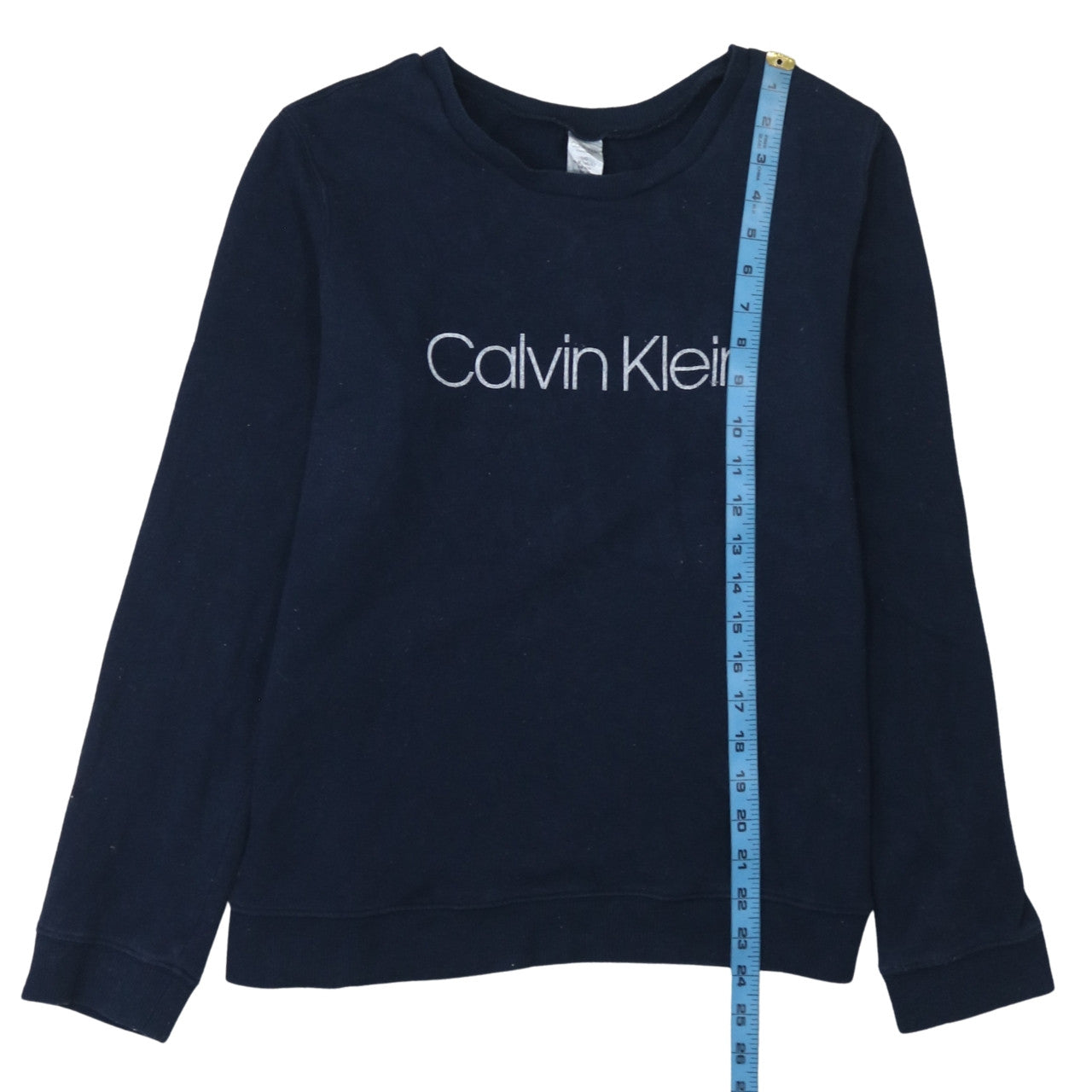 Womens UK Size L Calvin Klein Blue Pullover Sweatshirt