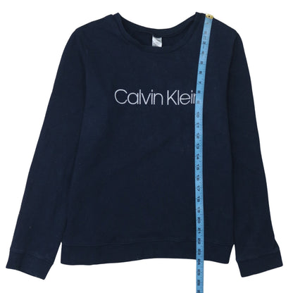 Womens UK Size L Calvin Klein Blue Pullover Sweatshirt