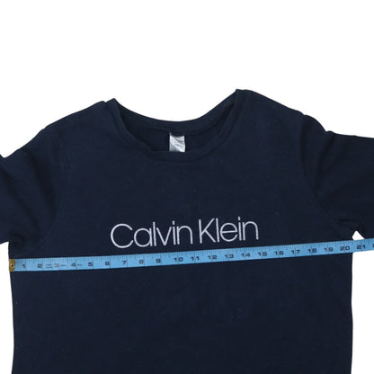 Womens UK Size L Calvin Klein Blue Pullover Sweatshirt