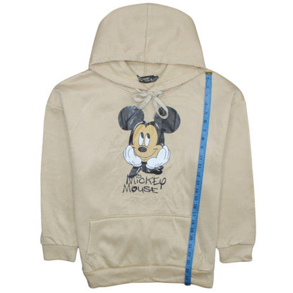 Womens UK Size XL Fashion Beige Pullover Hoodie