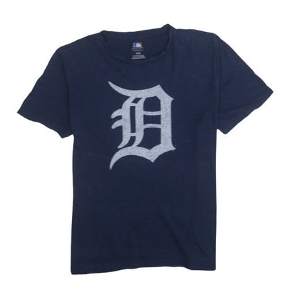 MLB Genuine Merchandise Men's Navy Detroit Graphic Crew Neck T-Shirt M