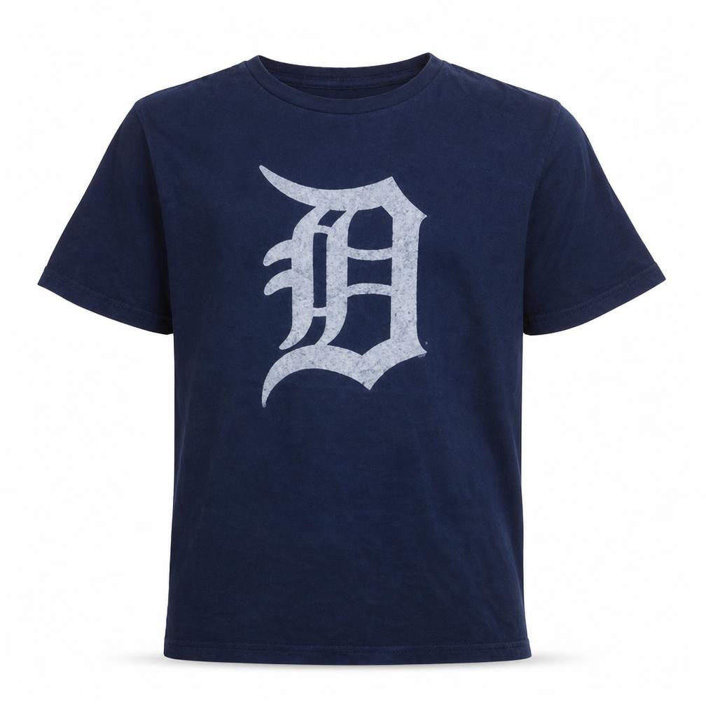 MLB Genuine Merchandise Men's Navy Detroit Graphic Crew Neck T-Shirt M