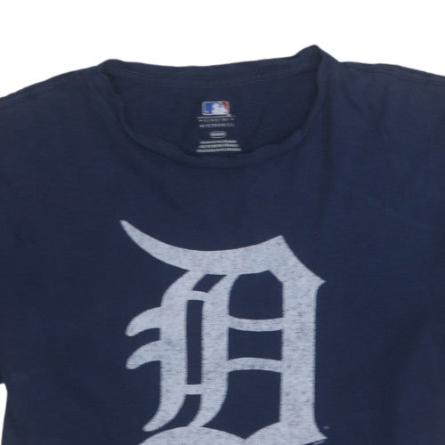 MLB Genuine Merchandise Men's Navy Detroit Graphic Crew Neck T-Shirt M
