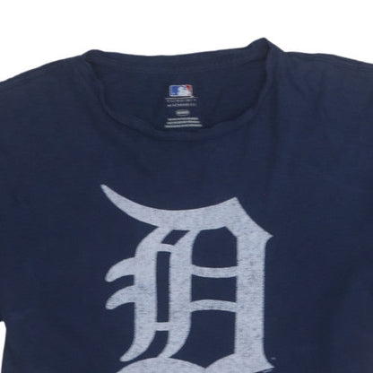MLB Genuine Merchandise Men's Navy Detroit Graphic Crew Neck T-Shirt M