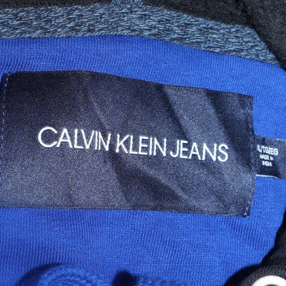 Mens UK Size M Calvin Klein Jeans Blue Pullover Hoodie