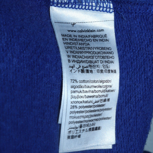 Mens UK Size M Calvin Klein Jeans Blue Pullover Hoodie