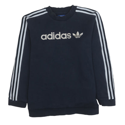 Mens UK Size M Adidas Blue Pullover Sweatshirt