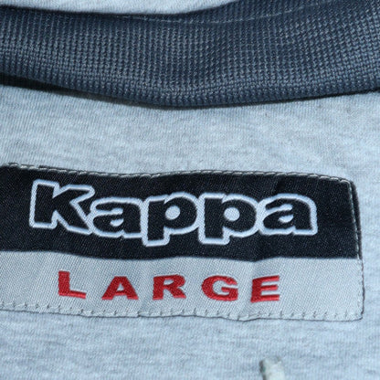 Kappa Men's Blue Nylon Hooded Windbreaker Jacket Size L