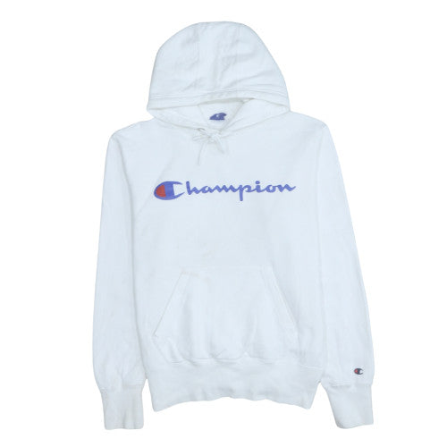Mens UK Size M Champion White Pullover Hoodie