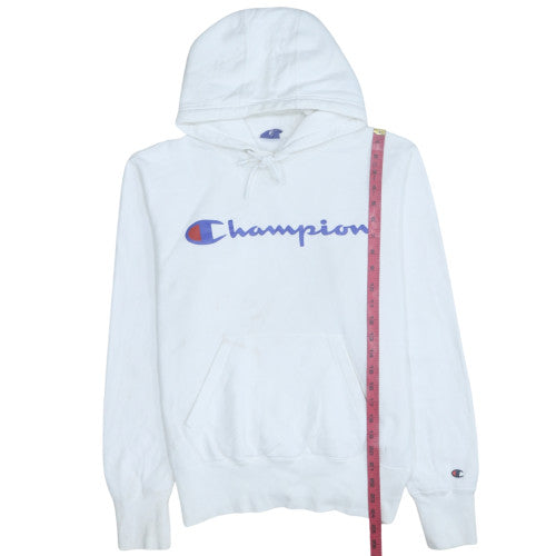 Mens UK Size M Champion White Pullover Hoodie