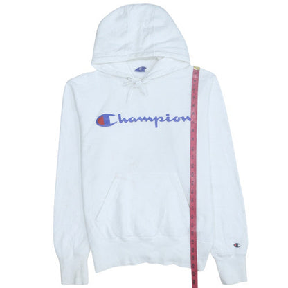 Mens UK Size M Champion White Pullover Hoodie