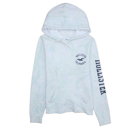Womens UK Size M Hollister White Pullover Hoodie