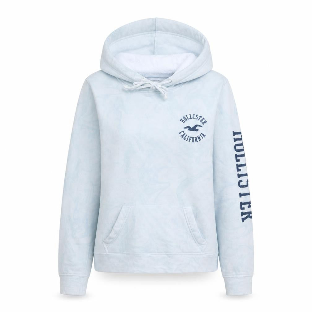 Womens UK Size M Hollister White Pullover Hoodie