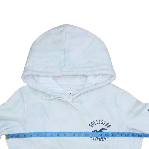 Womens UK Size M Hollister White Pullover Hoodie