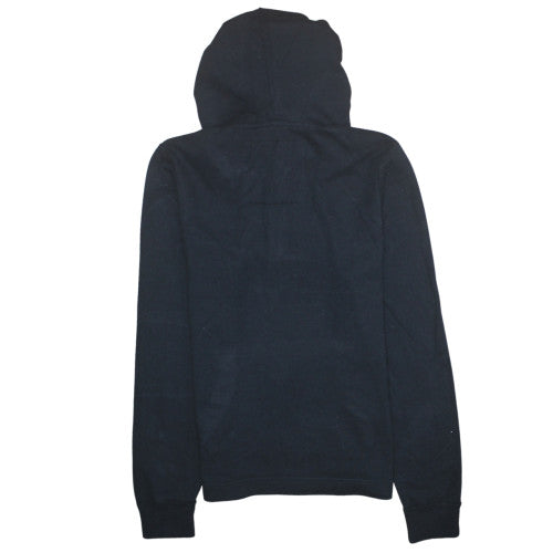 Mens UK Size M Hollister Black 1/2 Zip Hoodie