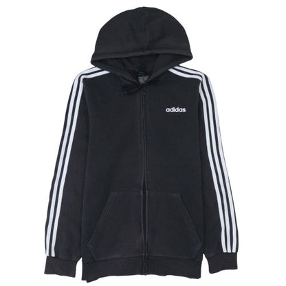 Mens UK Size M Adidas Black Full Zip Hoodie