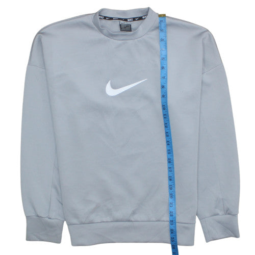 Womens UK Size M Nike Grey Pullover Sweatshirt