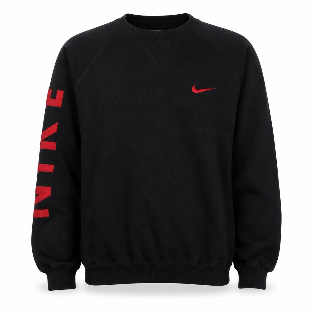Mens UK Size M Nike Black Pullover Sweatshirt