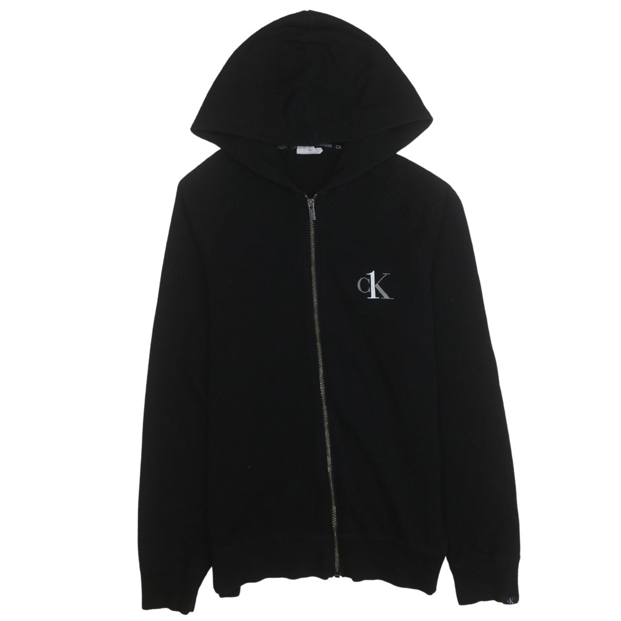 Mens UK Size S Calvin Klein Black Full Zip Hoodie