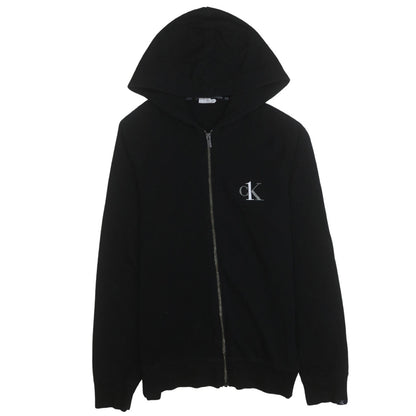 Mens UK Size S Calvin Klein Black Full Zip Hoodie