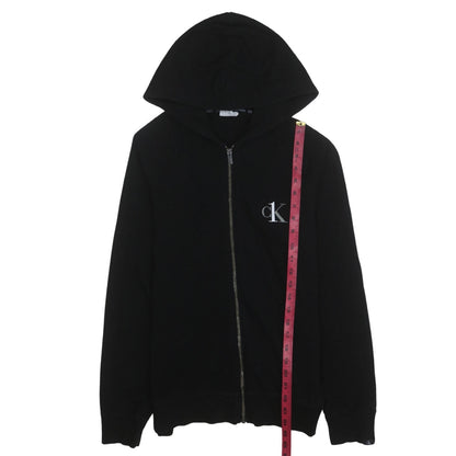 Mens UK Size S Calvin Klein Black Full Zip Hoodie