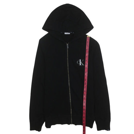 Mens UK Size S Calvin Klein Black Full Zip Hoodie