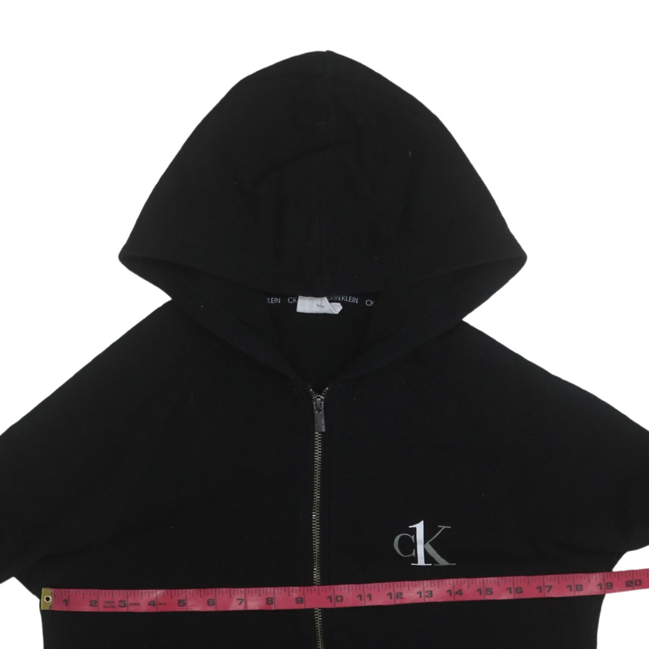 Mens UK Size S Calvin Klein Black Full Zip Hoodie