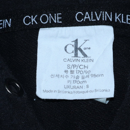 Mens UK Size S Calvin Klein Black Full Zip Hoodie