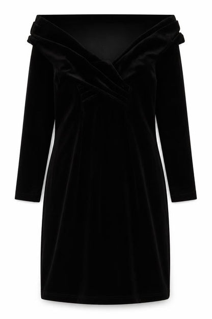 Classics by Freemans Women's Black Velvet Bodycon Dress Size 14