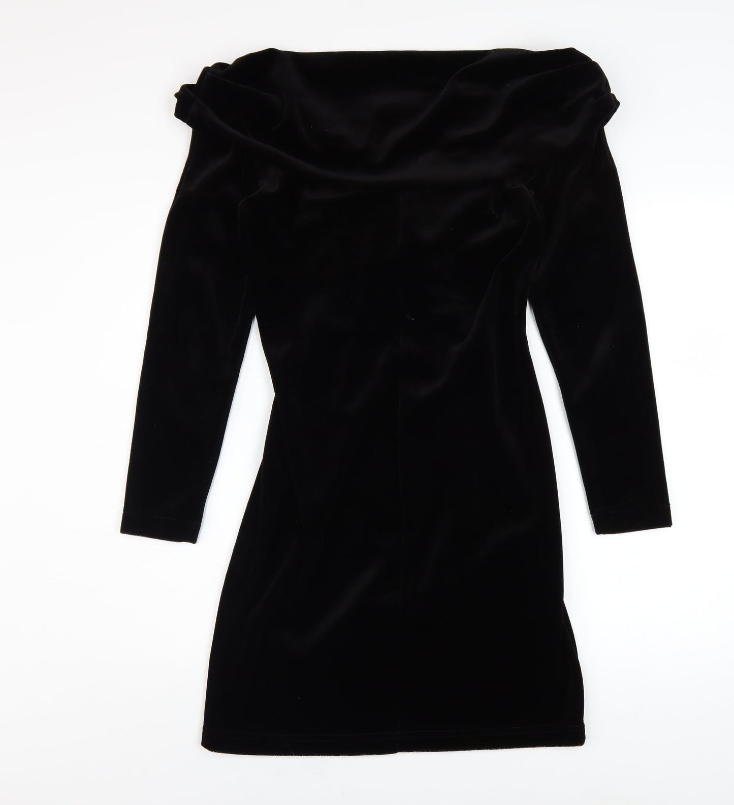 Classic by Freemans Women's Black Velvet Bodycon Dress Size 14