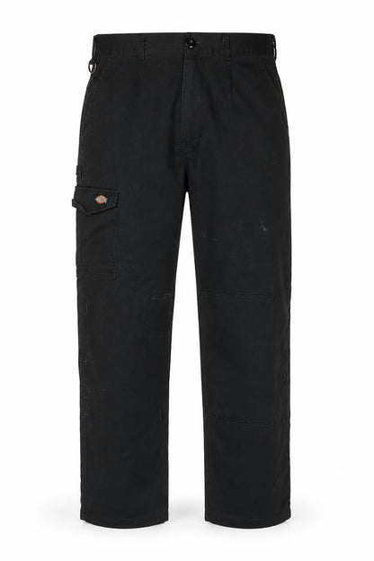 Dickies Men's Black Cargo Work Trousers 30R Polyester Cotton