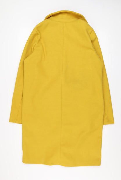 Tu Women Yellow Mid-Length Overcoat Size 10